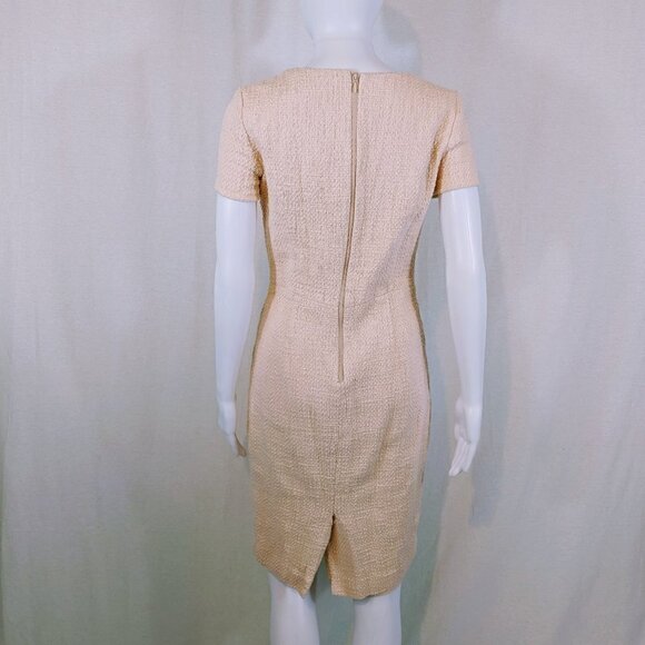 Light Pink Short Sleeve Tweed Dress Size Small - Picture 2 of 6